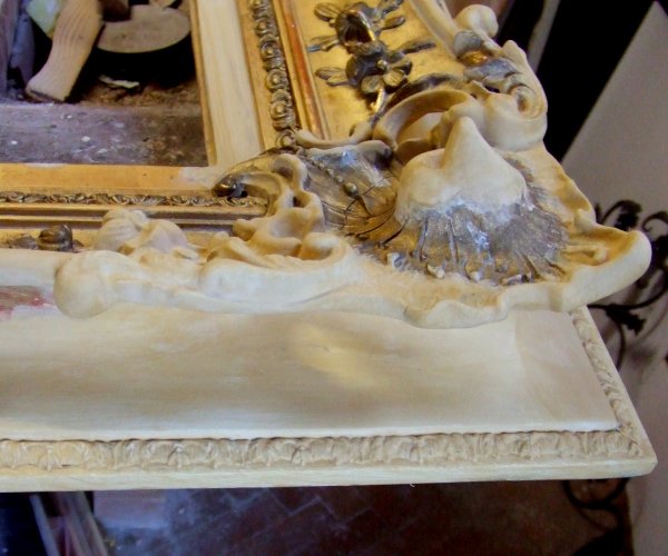 Restaurierung-Biedermeier-Holzrahmen